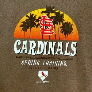 2009 St Louis Cardinals Spring Training Men’s XL brown T-shirt